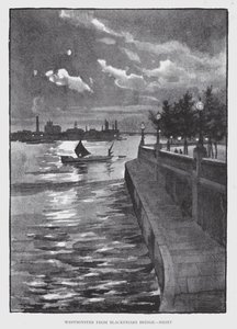 Westminster desde el Puente de Blackfriars, Noche de William Luker