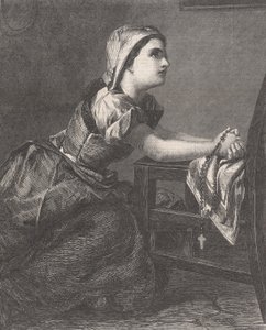 La Prière, de Illustrated London News, 2 de marzo de 1867 de William Luson Thomas