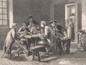Soldados jugando a las cartas, de Illustrated London News, 4 de mayo de 1861 de William Luson Thomas