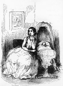Ilustración para Historia de Pendennis, sus fortunas y desventuras, sus amigos y su mayor enemigo, novela de William Makepeace Thackeray (1811-1863), grabado según dibujo de William Makepeace Thackeray (1811-1863), publicado en 1888, Boston. de William Makepeace Thackeray