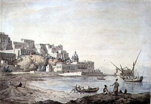 Borgo di Chiaia, Nápoles, c.1767 de William Marlow