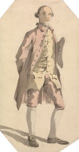 Hombre de cuerpo entero con sombrero tricornio bajo el brazo izquierdo de William Marlow