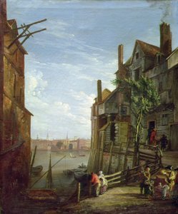 Vista del Támesis en Southwark mirando hacia la ciudad de William Marlow