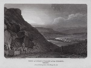 Ciudad de Otley y Valle del Wharfe, Yorkshire (grabado)