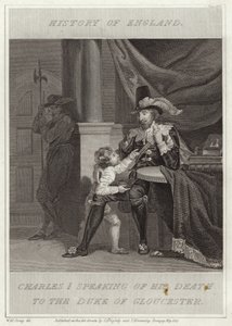 Carlos I hablando de su muerte al Duque de Gloucester de William Marshall Craig