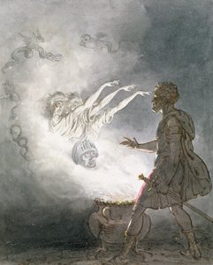 Macbeth y la aparición de la cabeza armada, Acto IV, Escena I, de 