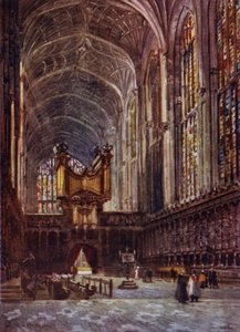 Interior de la Capilla de Kings College desde el Coro de William Matthison