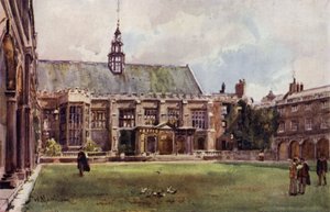 El salón de Trinity College desde Neviles Court de William Matthison