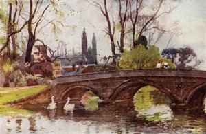 Puente de Trinity, capilla del Kings College en la distancia de William Matthison