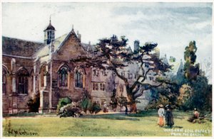 Wadham College desde el jardín de William Matthison