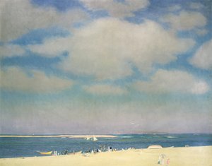 Seascape with Sandy Beach (The Beach at Chatham) c.1915 (óleo sobre lienzo) de William McGregor Paxton