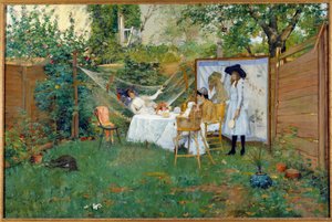 Desayuno al aire libre alrededor de 1888 de William Merritt Chase