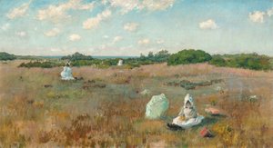 Recogiendo flores de otoño de William Merritt Chase