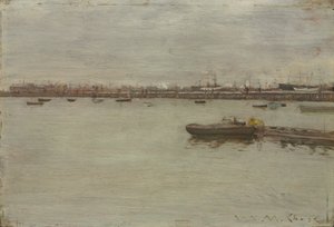 Día gris en la bahía de William Merritt Chase