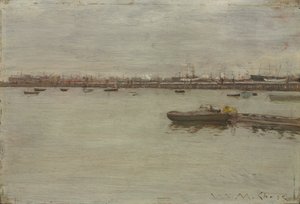 Día gris en la bahía, c.1886 de William Merritt Chase