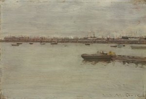 Día gris en la bahía, c. 1886 de William Merritt Chase