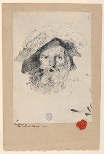Cabeza de un hombre barbudo de William Merritt Chase