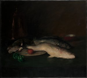 Naturaleza muerta: Pescado de William Merritt Chase