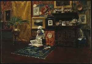 Interior del estudio, c.1882 de William Merritt Chase