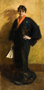 El kimono azul de William Merritt Chase
