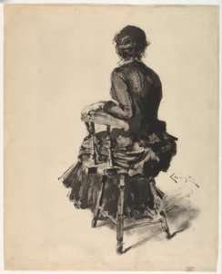 Mujer sentada de William Merritt Chase