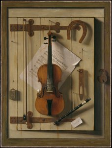 Bodegón - violín y música de William Michael Harnett