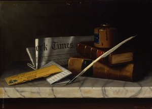 Naturaleza muerta con carta al Sr. Clarke, 1879 de William Michael Harnett