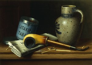 Naturaleza muerta con pipa y tabaco