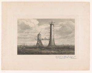 Construcción del faro de Bell Rock de William Miller