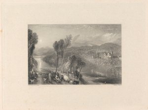 Abbotsford desde la orilla norte del Tweed de William Miller