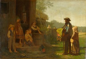 El organillero, c.1865-75 (óleo sobre lienzo) de William Morgan
