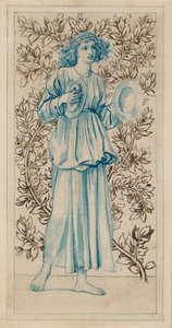 Una mujer tocando platillos, finales del siglo XIX de William Morris