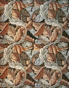 Papel pintado Acanthus, diseñado por William Morris (1834-96) de William Morris