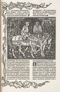 Ilustración para el cuento "El pozo del fin del mundo". Ilustración y diseño de William Morris. de William Morris