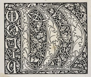 Inicial, blanco y negro. de William Morris