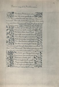 Página de La historia de los habitantes de Eyr, 1871 de William Morris