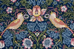 Ladrón de fresas. Tela decorativa, 1883 de William Morris