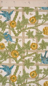 Enrejado. Papel tapiz, 1862 de William Morris