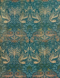Diseño textil de William Morris Peacock and Dragon, c.1880 (impresión en bloque de madera) de William Morris