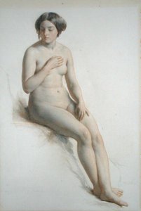 Estudio de desnudo de una niña