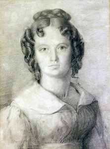 Retrato en busto de Charlotte Rolfe de William Mulready