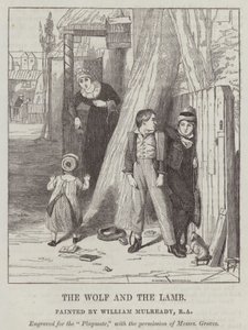 El lobo y el cordero de William Mulready