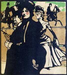 Un día en las carreras, ilustración de "London Types", publicado por William Heinemann de William Nicholson