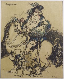 Gargantúa, ilustración de "Characters of Romance", publicada por primera vez en 1900 (litografía en color)