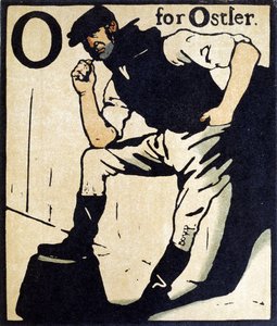 O de Ostler, ilustración de "An Alphabet", publicado por William Heinemann de William Nicholson