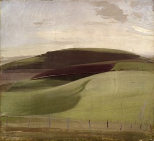 On the Downs (Wiltshire Landscape) 1924 (óleo sobre lienzo) de William Nicholson