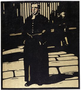 Escuela, Londres - Ilustración de William Nicholson (1872-1949) en "Tipos de Londres"