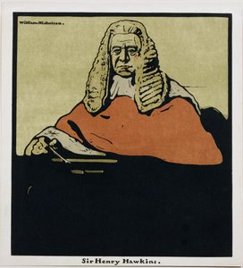 Sir Henry Hawkins, de "Twelve Portraits", publicado por primera vez por William Heinemann de William Nicholson