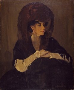El velo marrón Retrato de la Sra. Harrington Mann