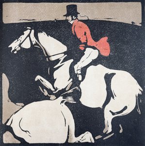 El mes de enero: La caza, de "Un almanaque de doce deportes", con palabras de Rudyard Kipling, publicado por primera vez por William Heinemann